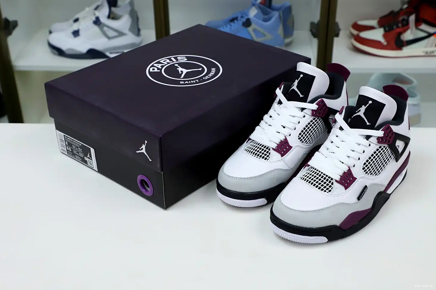 JORDAN 'BORDEAUX' X SAINT-GERMAIN AIR 4 AIR RETRO Kimikick PARIS JORDAN 0824